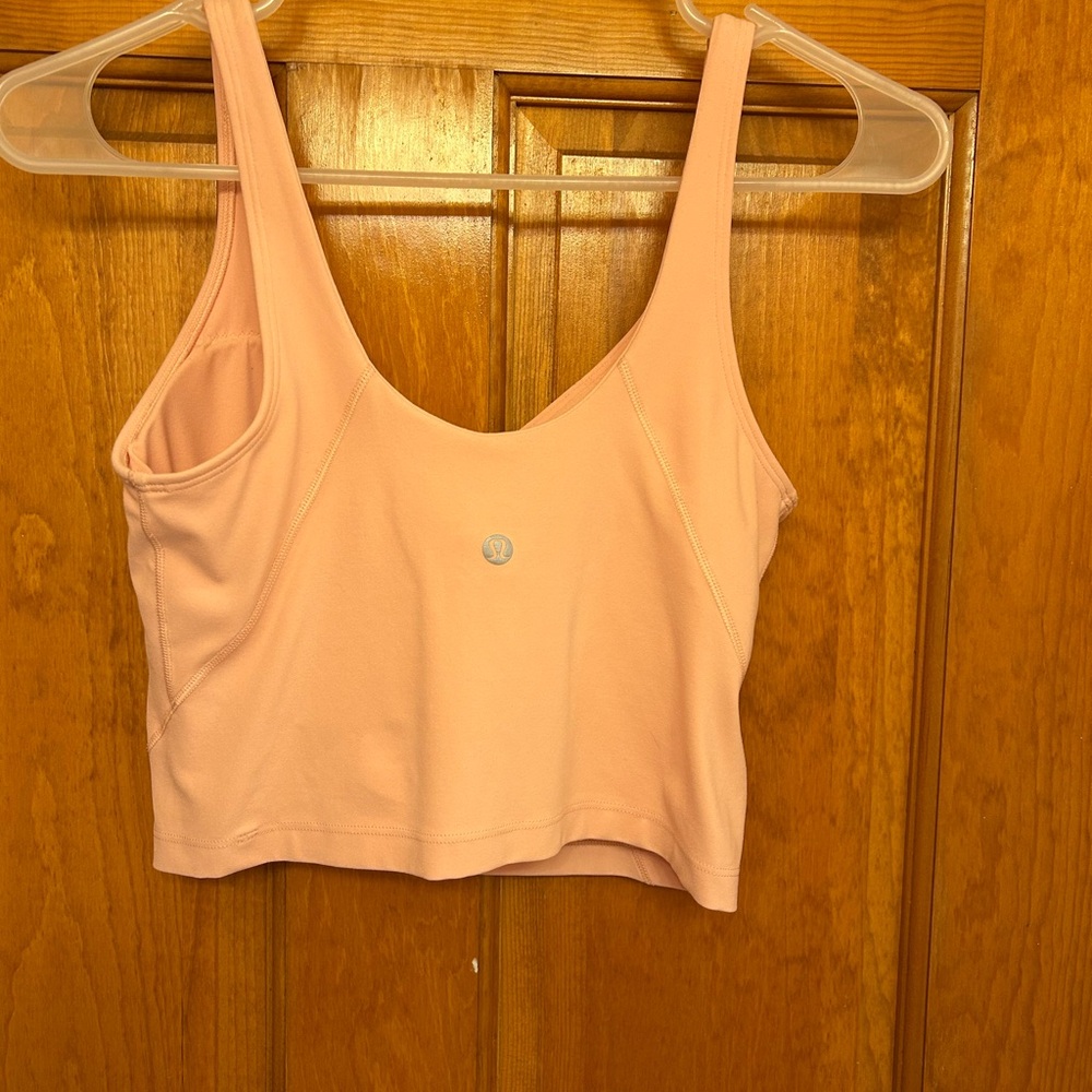 Peach Athletic Crop Top